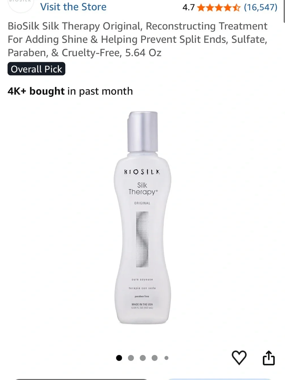 Biosilk Silk Therapy Original Hair Treatment - White